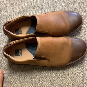 Johnston & Murphy McGuffey Tan Brown Leather Slip On Loafers Men's Size 9.5